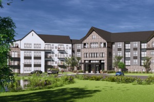 rendering of the Reserve at Sono Apartments exterior and grounds